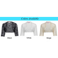 Belle Poque Womens Ladies Wedding Bridal Bridesmaid 3/4 Sleeve Black Lace Shrug Bolero BP000319-1